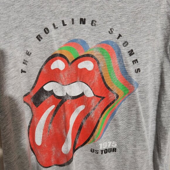 Rolling Stones Shirt Womens Large 12-14 Band Rock Graphic Tee Vintage Style - Picture 2 of 10